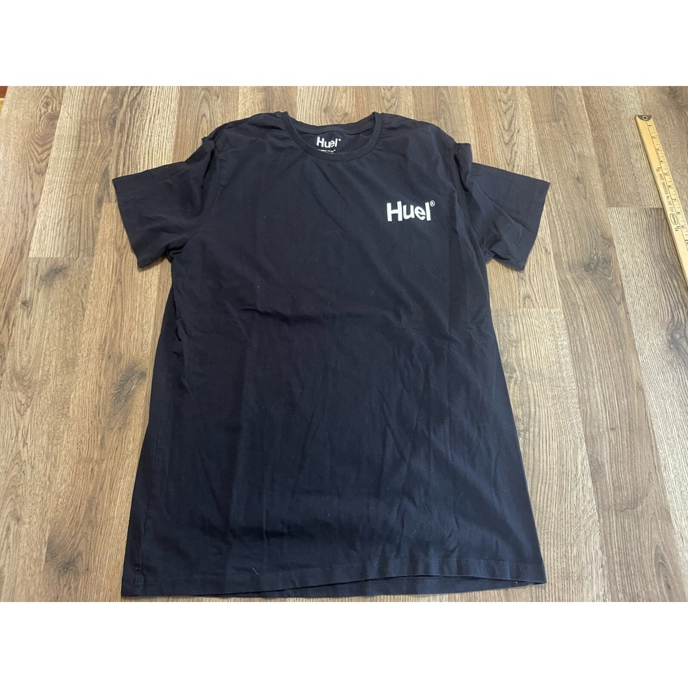 Huel Shirt, Men's Size XXL, Black, Short Sleeve, V-neck, Logo Print